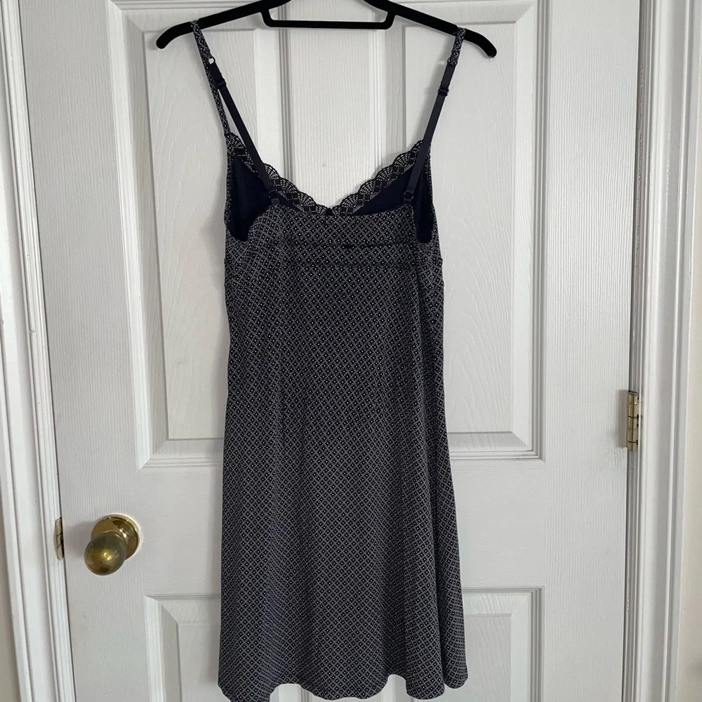 Patterned Black Lingerie Style Dress - Picture 4 of 8